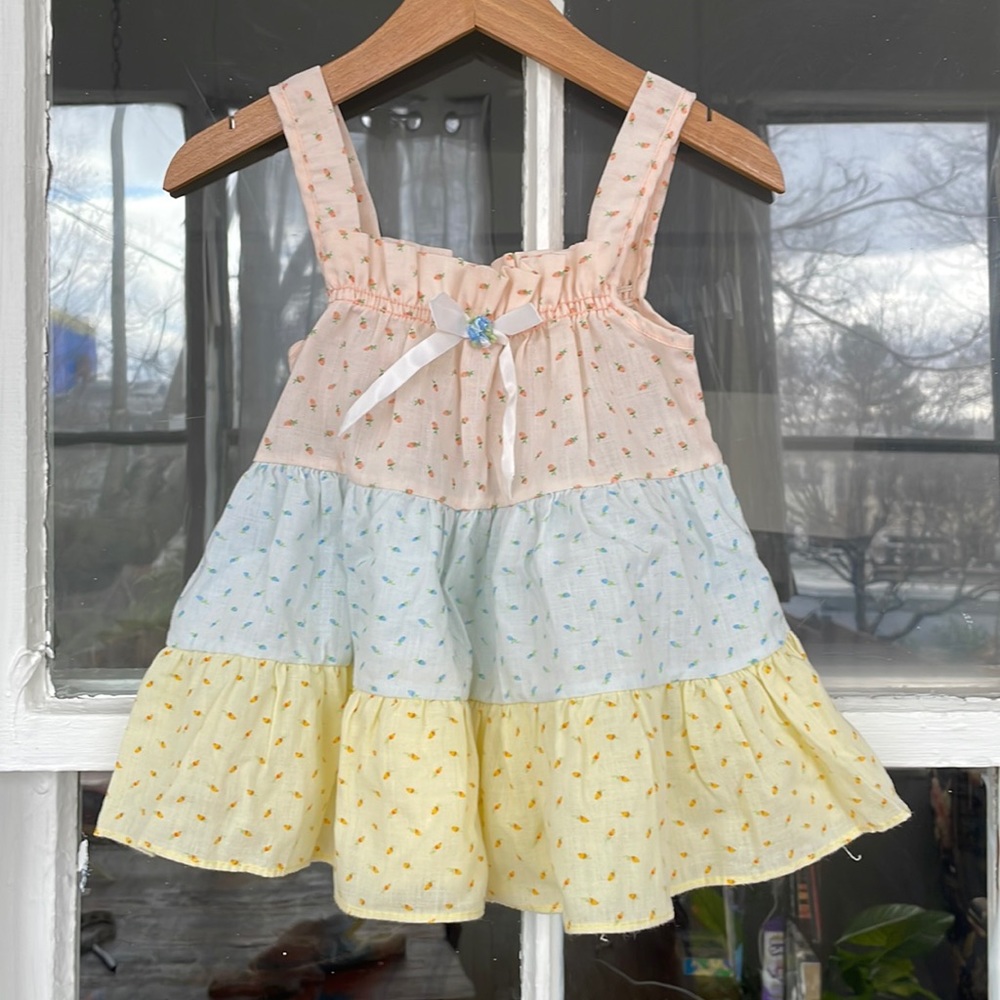 Vintage poofy picnic frock (baby/toddler)